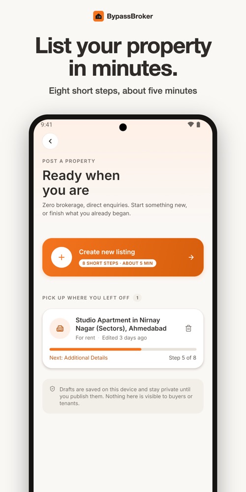 Post a property wizard